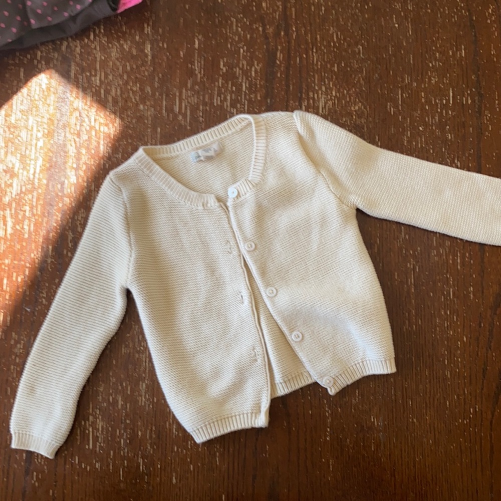 Peek 18-24 month cream cardigan